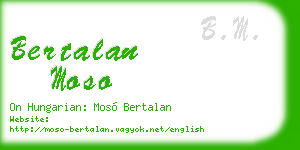 bertalan moso business card